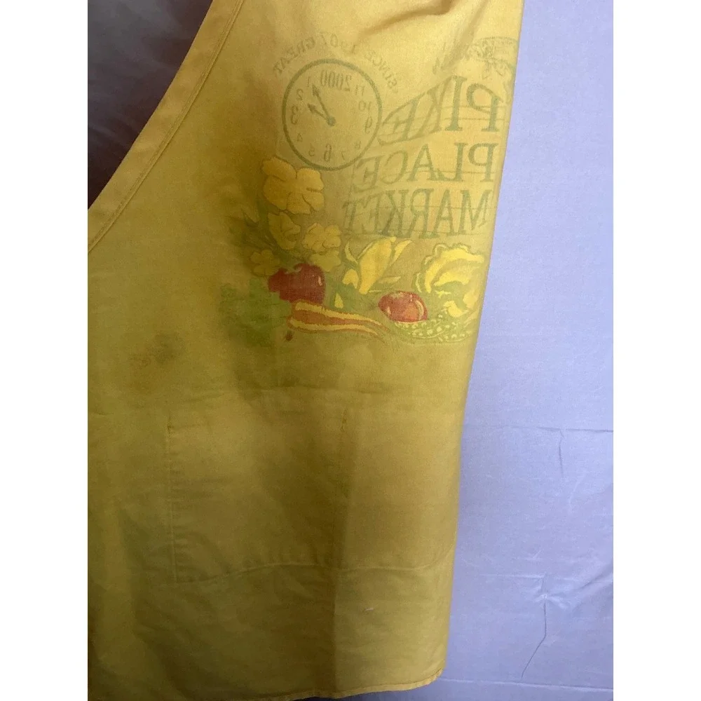 Fame Fabrics Seattle Pike Place Market Apron Unisex OS Yellow Good Graphic USA